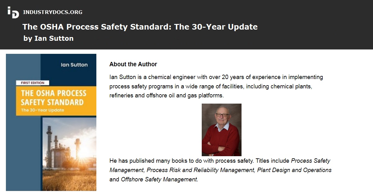 The osha process safety standard the 30 year update